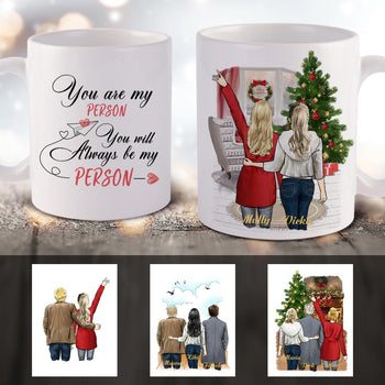 Mug /tasse couple personnalisé - avec votre texte - LETZHUG